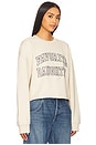 view 2 of 4 Cropped Collegiate Sweatshirt in French Oak & Snow White