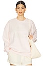 view 1 of 4 Collegiate Sweatshirt in Rosewater & Snow White