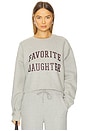 view 1 of 4 Cropped Collegiate Sweatshirt in Heather Grey & Burgundy