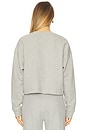 view 3 of 4 Cropped Collegiate Sweatshirt in Heather Grey & Burgundy