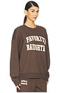 view 2 of 4 Collegiate Sweatshirt in Coffee & Gardenia