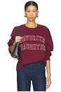 view 1 of 5 The Collegiate Embroidery Sweatshirt in Vino & Velvet Stone