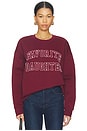 view 2 of 5 The Collegiate Embroidery Sweatshirt in Vino & Velvet Stone