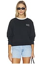 view 1 of 4 The Collegiate Chest Classic Sweatshirt in Black & Ivory