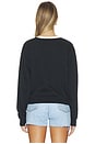 view 3 of 4 The Collegiate Chest Classic Sweatshirt in Black & Ivory