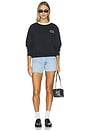 view 4 of 4 The Collegiate Chest Classic Sweatshirt in Black & Ivory