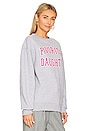 view 2 of 4 Collegiate Sweatshirt in Grey & Pink
