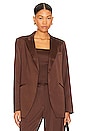 view 1 of 5 BLAZER EN SATIN in Coffee