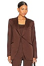 view 2 of 5 BLAZER EN SATIN in Coffee
