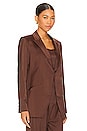 view 3 of 5 BLAZER EN SATIN in Coffee