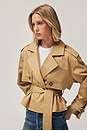 view 1 of 8 The Cropped Charles Trench Coat in Sand
