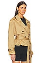 view 3 of 5 The Cropped Charles Trench Coat in Sand
