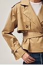 view 4 of 8 The Cropped Charles Trench Coat in Sand