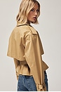 view 5 of 8 The Cropped Charles Trench Coat in Sand