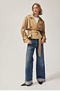 view 6 of 8 The Cropped Charles Trench Coat in Sand