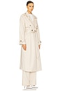 view 3 of 5 CHARLES トレンチ in Warm Sand Pinstripe