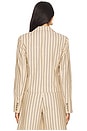 view 3 of 5 The Miranda Blazer in Beige & Navy Stripe