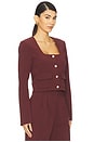 view 2 of 4 Laura Crop Jacket in Burgundy Dahlia