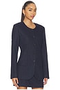 view 2 of 5 BLOUSON THE BUSY WOMAN in Navy Pinstripe