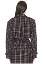 view 5 of 6 The Cropped Charles Trench in Toffee Plaid