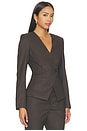 view 2 of 5 The Crosby Blazer in Espresso Pinstripe