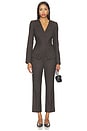 view 5 of 5 The Crosby Blazer in Espresso Pinstripe