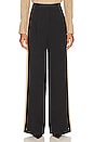 view 2 of 5 The Margaret Wide Leg Pant in Black & Beige