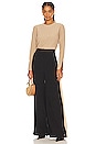 view 5 of 5 The Margaret Wide Leg Pant in Black & Beige
