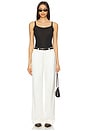 view 5 of 6 The Low Favorite Satin Pant in Ivory