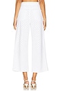 view 4 of 6 The Masha Super High Rise Wide Leg Crop Pant in White