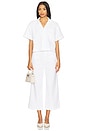 view 5 of 6 The Masha Super High Rise Wide Leg Crop Pant in White
