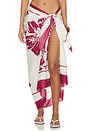 view 1 of 6 The Vintage Floral Pareo in Earth Red
