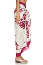 view 2 of 6 The Vintage Floral Pareo in Earth Red