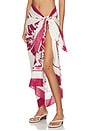 view 3 of 6 The Vintage Floral Pareo in Earth Red
