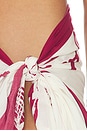 view 6 of 6 The Vintage Floral Pareo in Earth Red