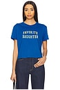 view 1 of 4 Cropped Collegiate Tee in Sapphire