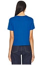 view 3 of 4 Cropped Collegiate Tee in Sapphire