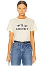 view 1 of 4 Favorite Daughter Cropped Collegiate Tee in Moonbean & Navy