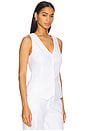 view 2 of 4 The Jones Linen Vest in Bright White