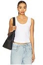 view 1 of 4 The Ribbed Tank in White