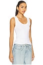 view 2 of 4 The Ribbed Tank in White