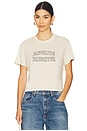 view 1 of 4 Favorite Daughter Cropped Collegiate Tee in French Oak & Snow White