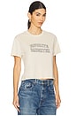 view 2 of 4 Favorite Daughter Cropped Collegiate Tee in French Oak & Snow White