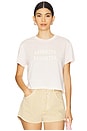 view 1 of 4 Favorite Daughter Cropped Collegiate Tee in Rosewater & Snow White