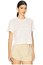 view 2 of 4 Favorite Daughter Cropped Collegiate Tee in Rosewater & Snow White