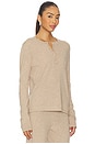 view 2 of 4 Lush Lounge Henley Top in Mocha