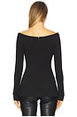 view 3 of 4 Cold Shoulder Top in Black
