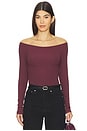 view 1 of 4 Sara Top in Burgundy Dahlia