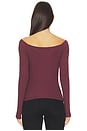 view 3 of 4 Sara Top in Burgundy Dahlia