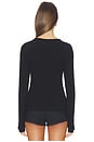 view 3 of 4 The Good Luck Long Sleeve Top in Black